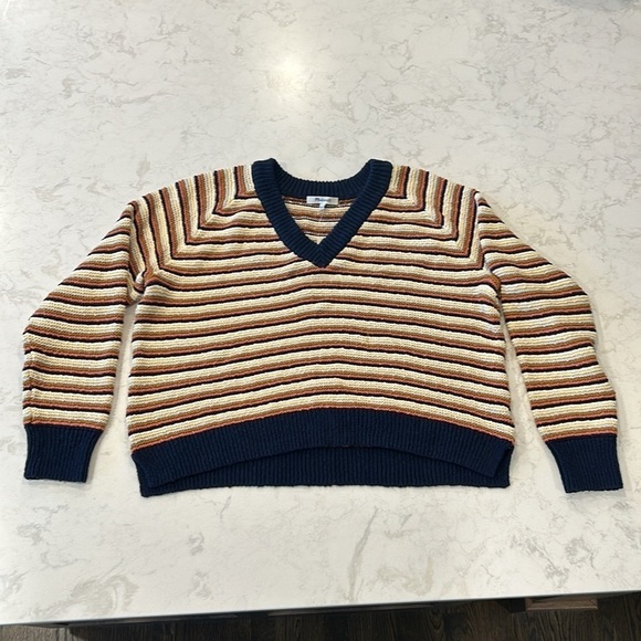 Madewell Arden Striped Pink Pullover Knit Sweater NWT - Picture 16 of 16